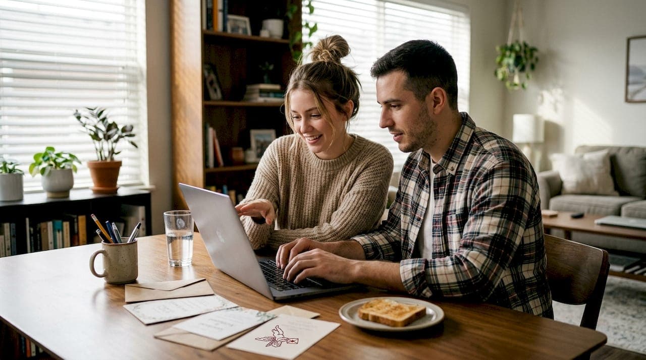 Step by step wedding invitation design for digital RSVPs